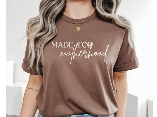 Made For Motherhood Espresso Script Tee