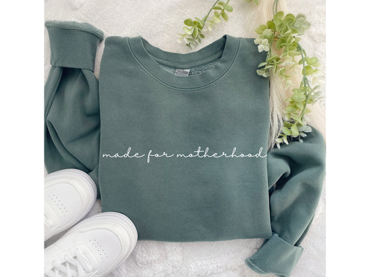 Made For Motherhood Olive Handwritten Crewneck Sweatshirt