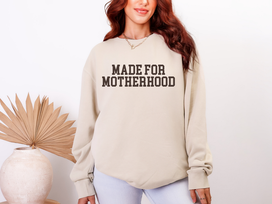 Made For Motherhood Ivory Varsity Crewneck Sweatshirt