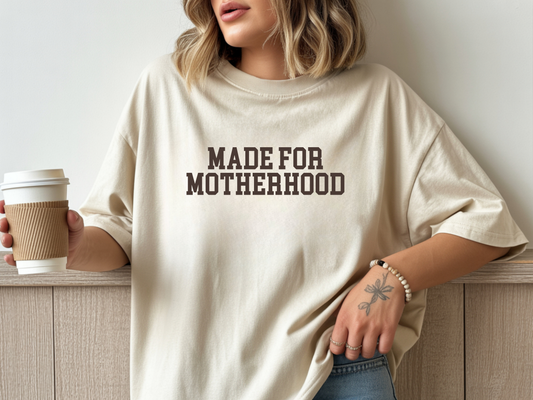Made For Motherhood Ivory Varsity Tee